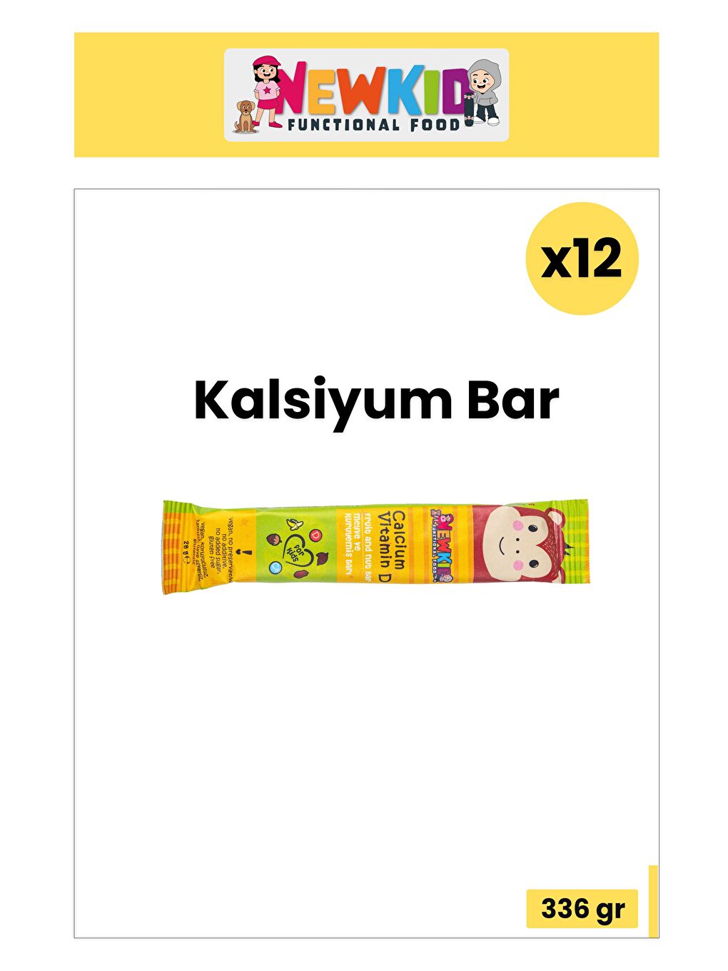 Çocuklara Özel Muzlu, Fındıklı Hurma Barı- Kalsiyum Ve Vitamin D ilaveli vegan 12 Adet-1