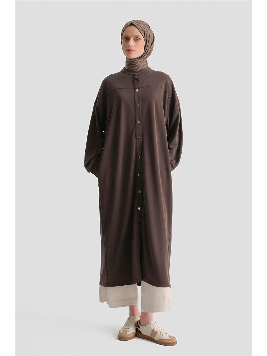 Kahverengi Oversize Modal Kap Kahve-1