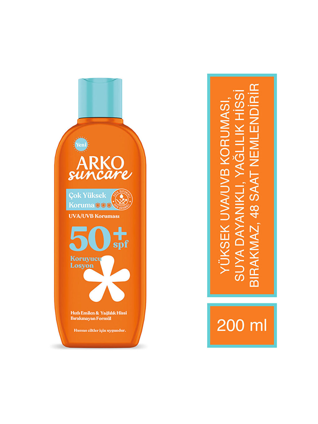 Arko Beyaz Suncare Spf50+ Çok Yüksek Korumalı Vücut Güneş Losyonu 200 Ml