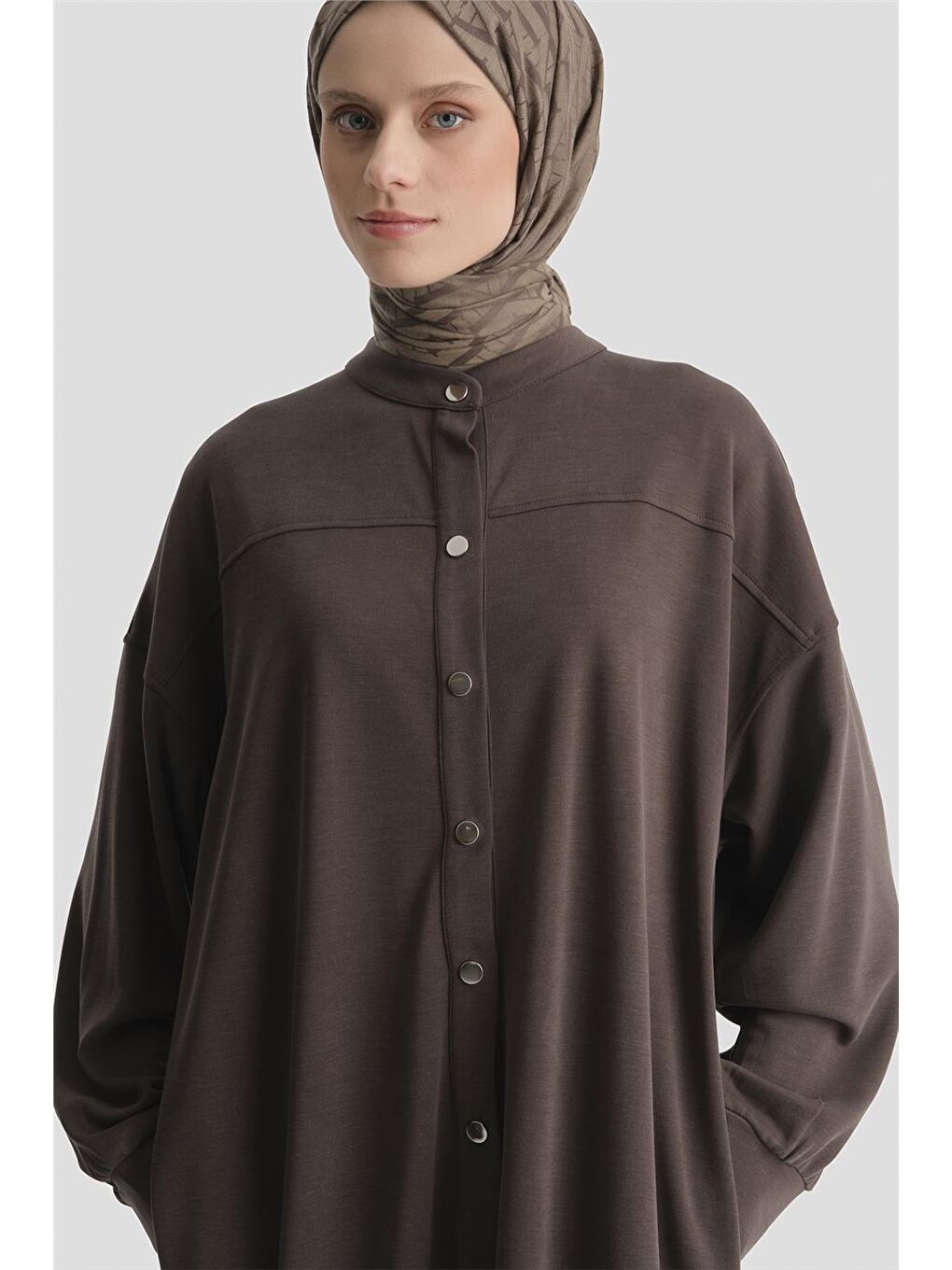 Kahverengi Oversize Modal Kap Kahve-3