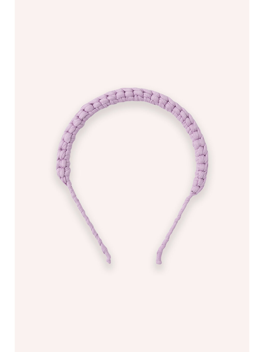 Mor Kız Çocuk Örgü Taç Pembe