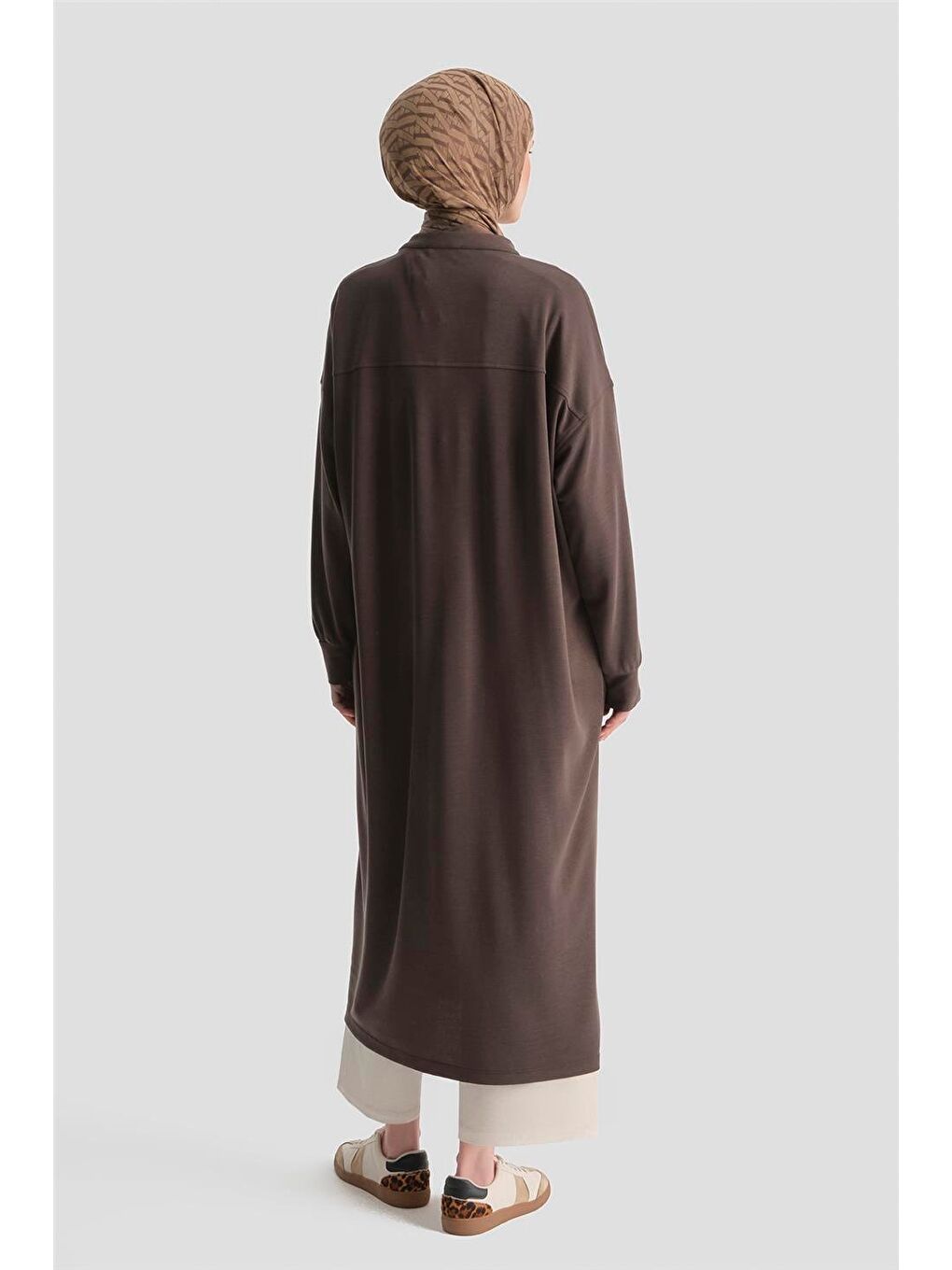 Kahverengi Oversize Modal Kap Kahve-4