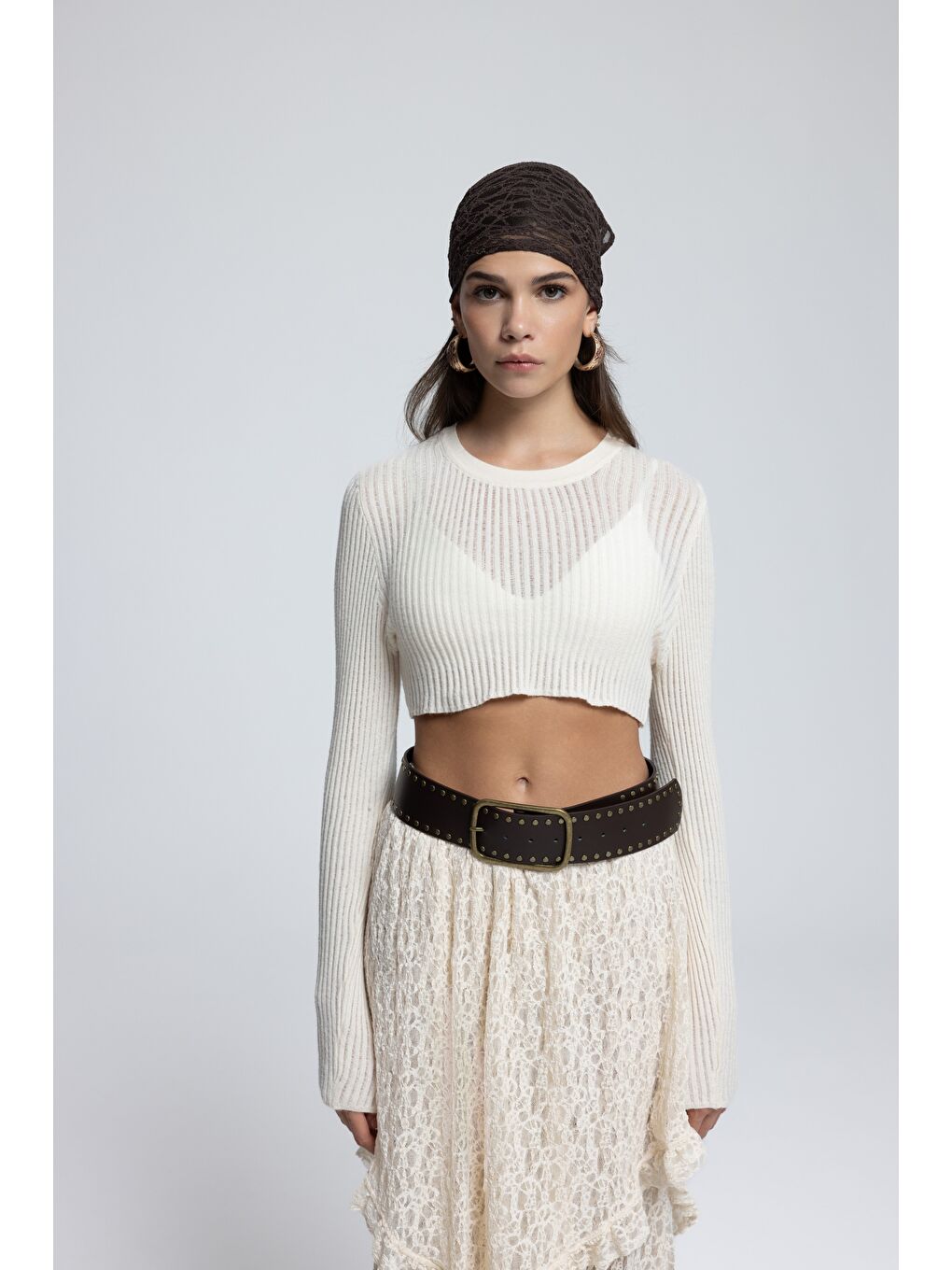 Liana Bej Yumuşak Doku Triko Crop-5