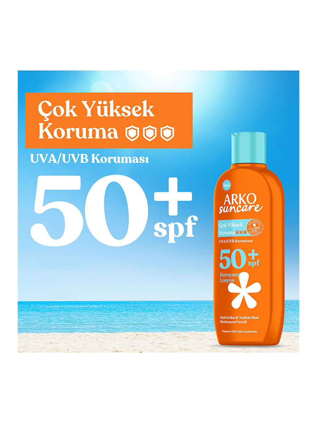 Arko Beyaz Suncare Spf50+ Çok Yüksek Korumalı Vücut Güneş Losyonu 200 Ml - 2