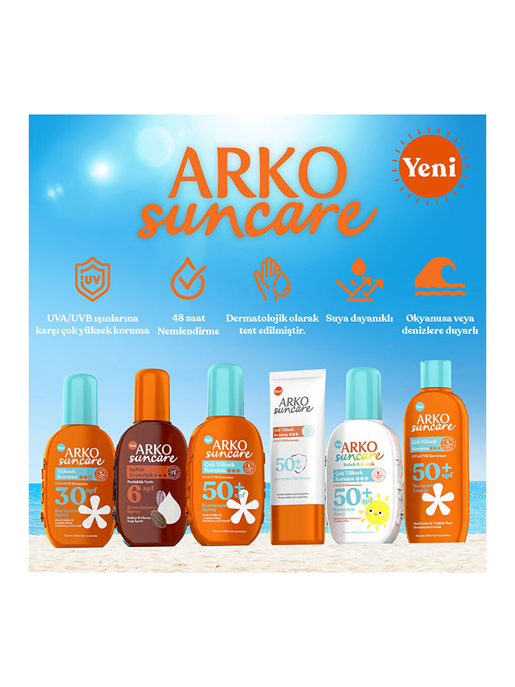 Arko Beyaz Suncare Spf50+ Çok Yüksek Korumalı Vücut Güneş Losyonu 200 Ml - 3