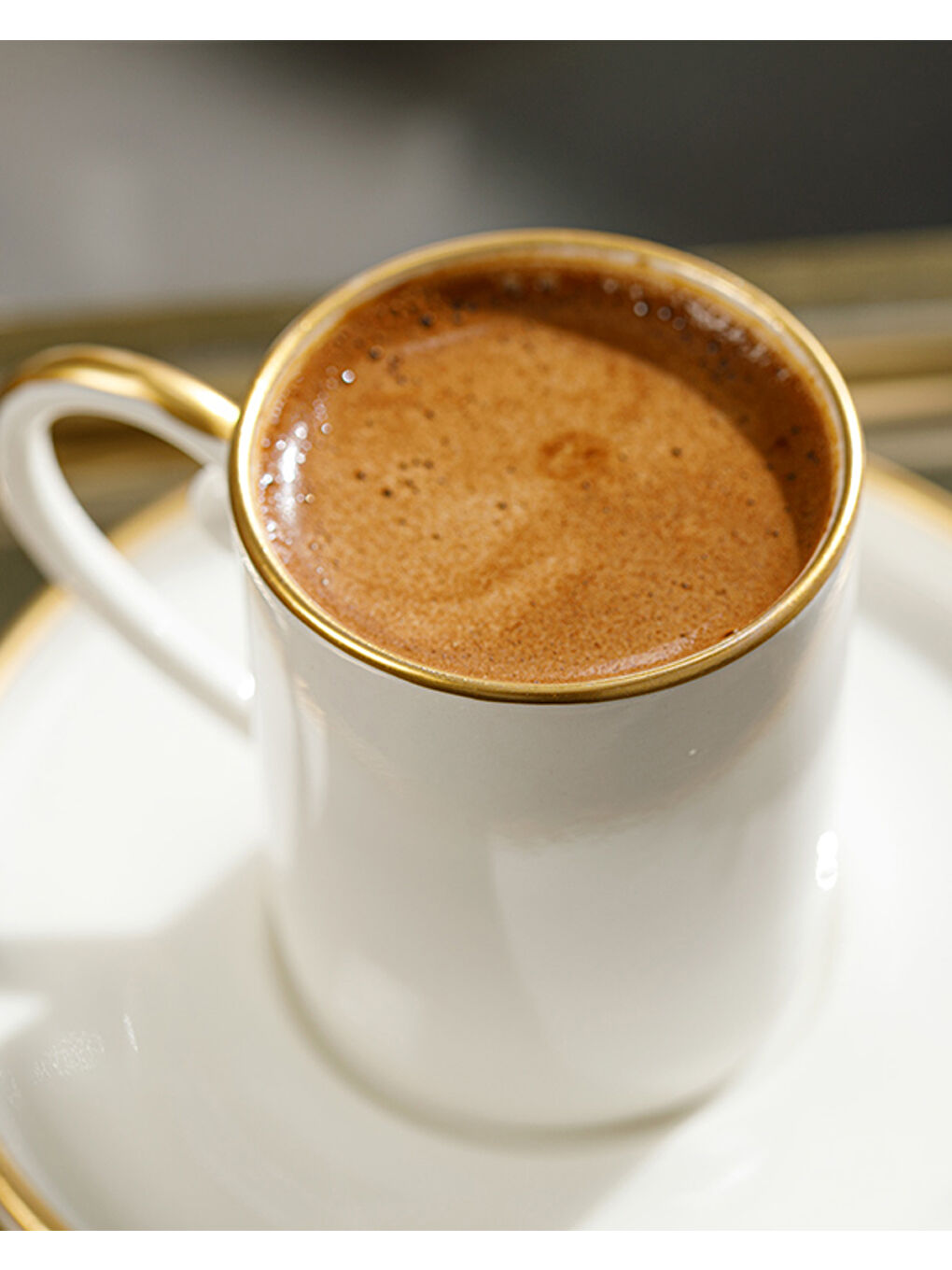 Sarı Marella Porselen 12 Parça 6 Kişilik Kahve Fincan Takımı 85 ml Gold-2