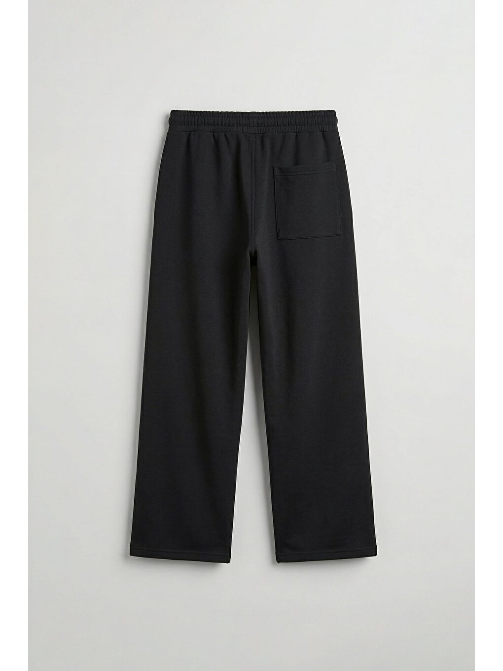 Erkek Baggy Fit Nakış Detaylı Basic Eşofman Altı Siyah-1