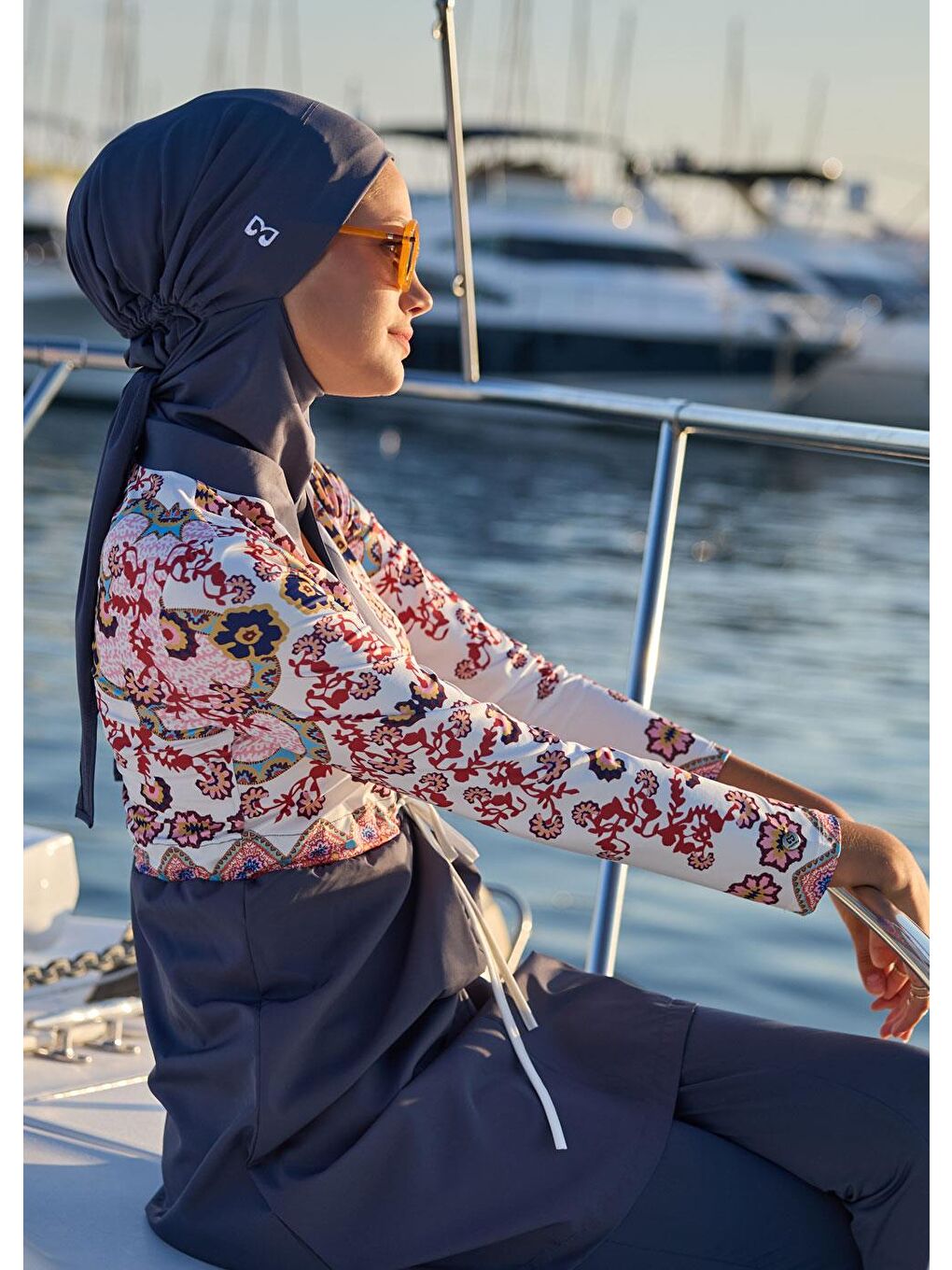 Karışık Kanaviçe Paraşüt Tesettür Mayo