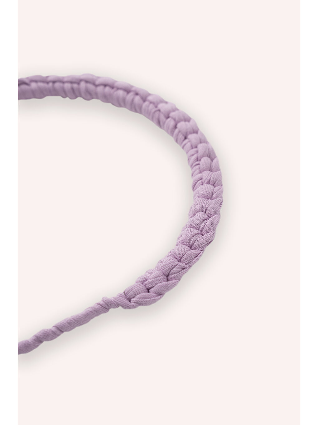 Mor Kız Çocuk Örgü Taç Pembe-1