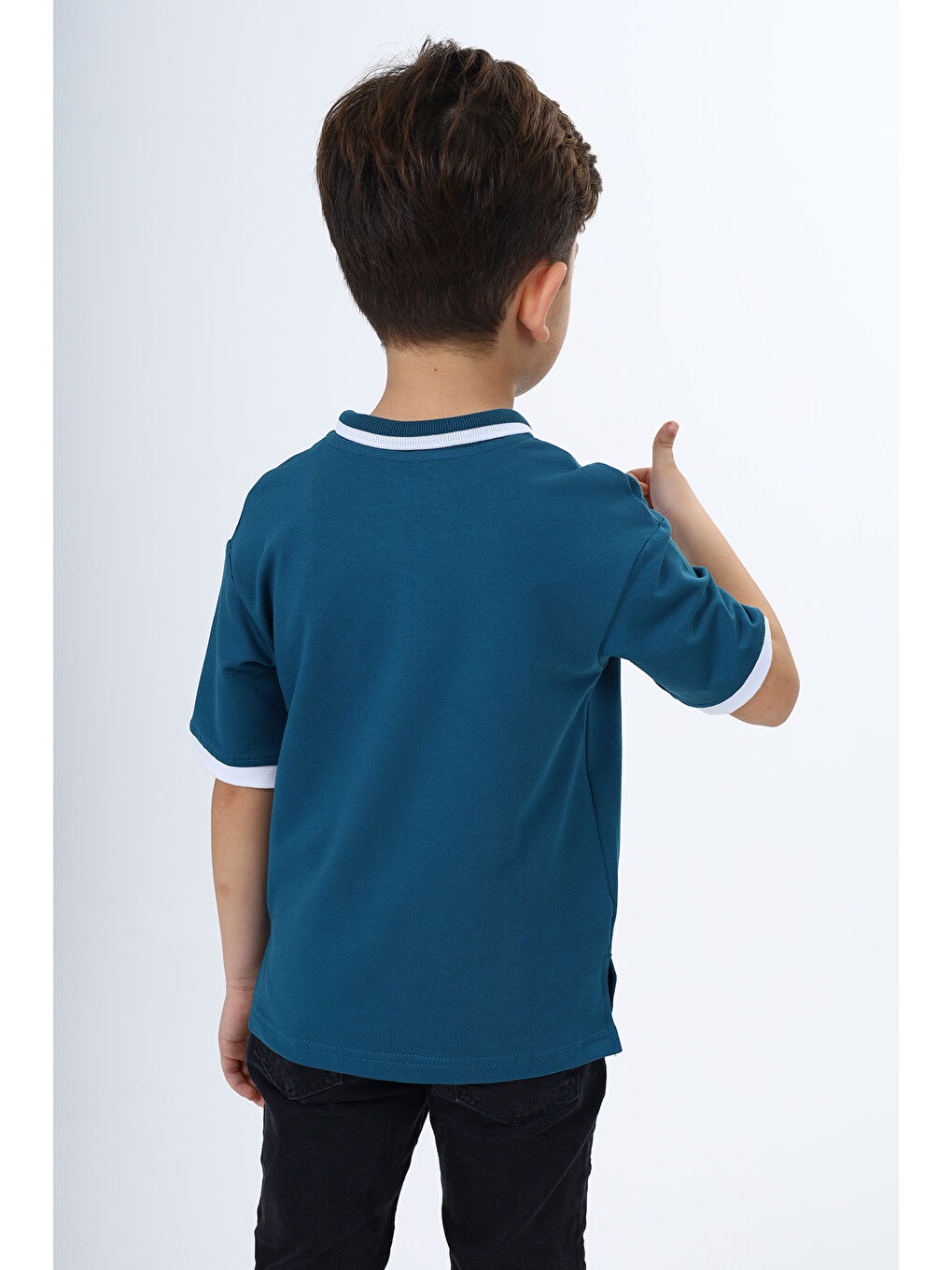 Petrol Erkek Çocuk Baskılı Tişört-3
