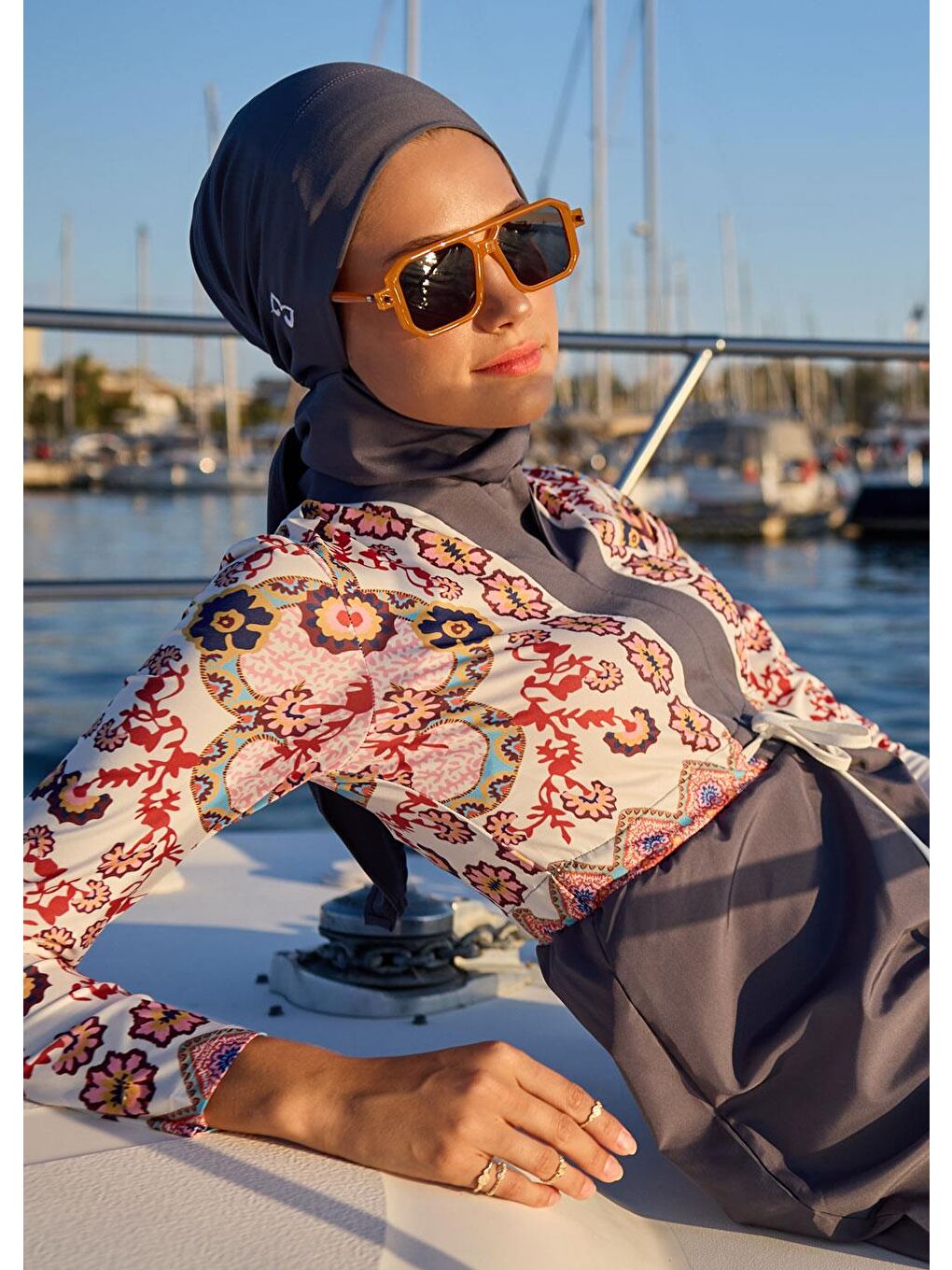 Karışık Kanaviçe Paraşüt Tesettür Mayo-1