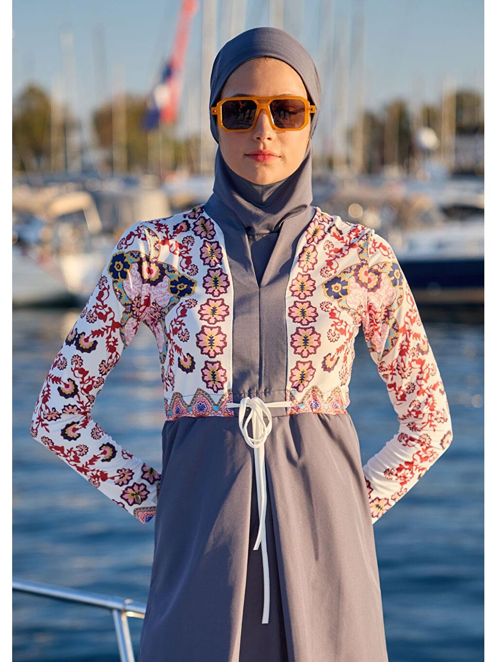 Karışık Kanaviçe Paraşüt Tesettür Mayo-2