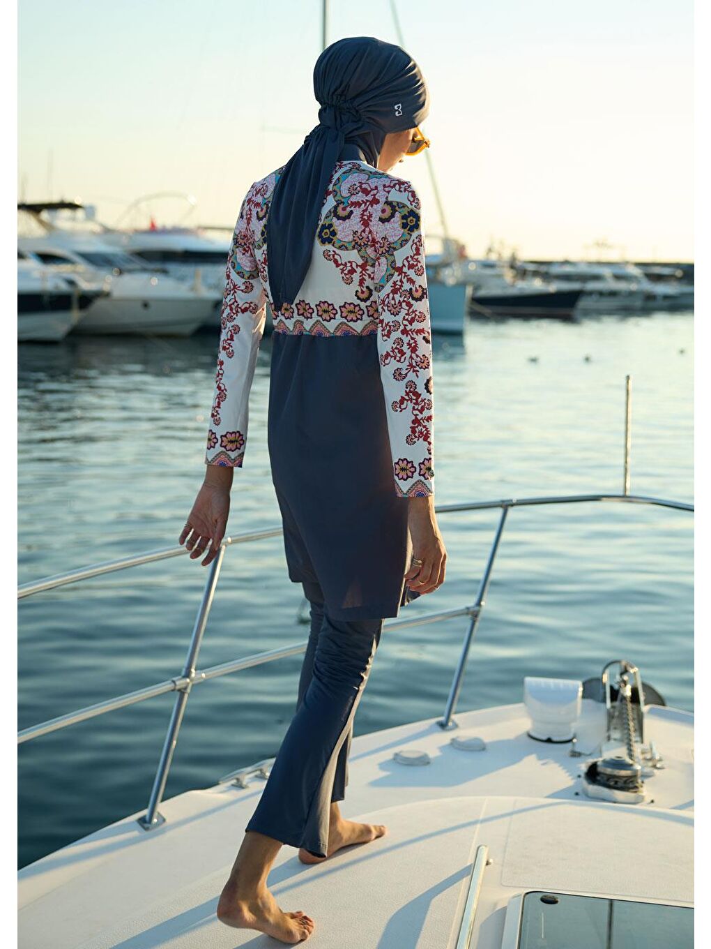 Karışık Kanaviçe Paraşüt Tesettür Mayo-4