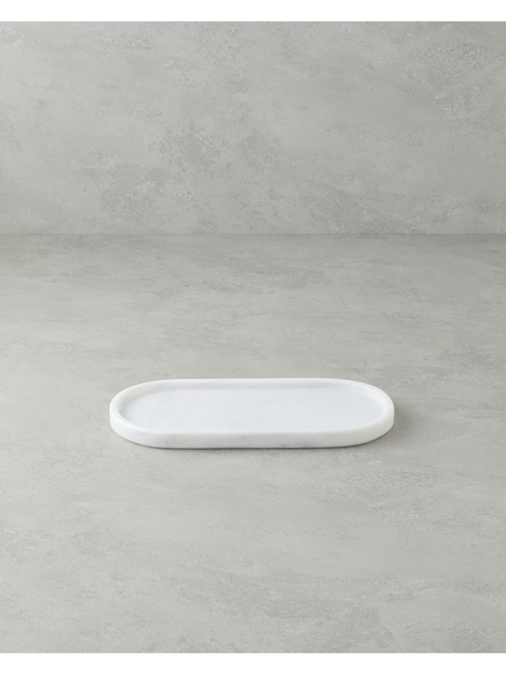 Medusa Mermer Dekoratif Tepsi Beyaz-1