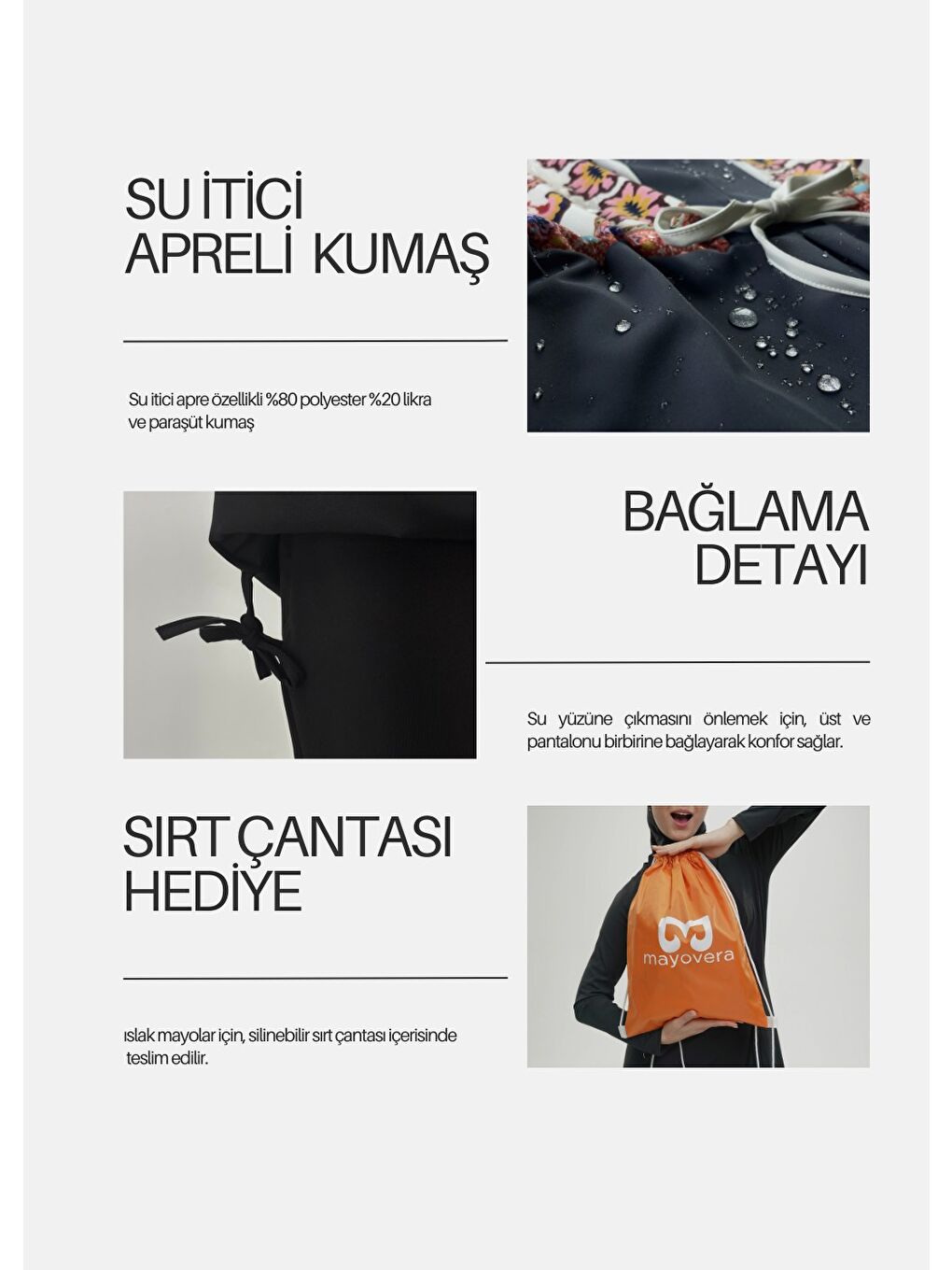 Karışık Kanaviçe Paraşüt Tesettür Mayo-5