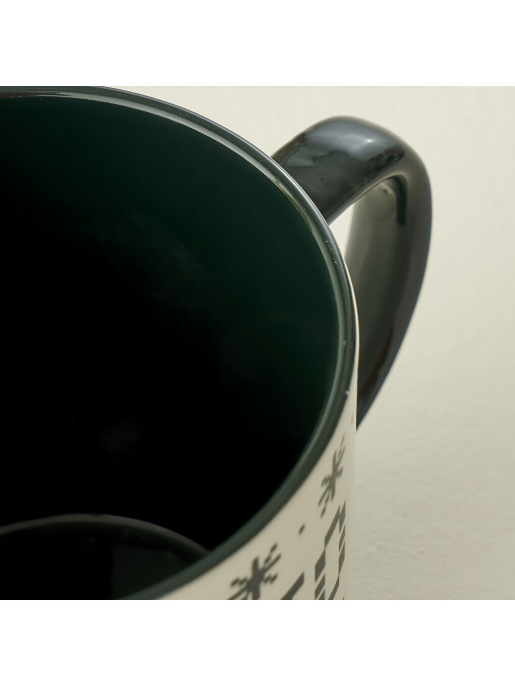 Hohoho Yılbaşı Stoneware Kupa Yeşil (470 cc)-1