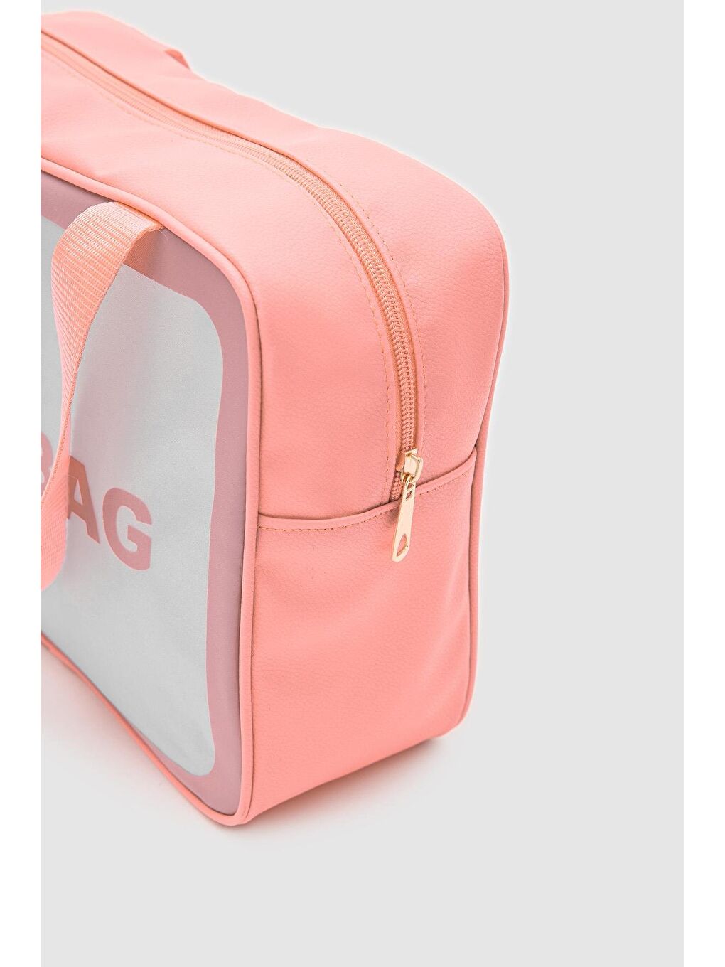 Wash Bag Su Geçirmez 3'Lü Kozmetik Çantası Somon-1