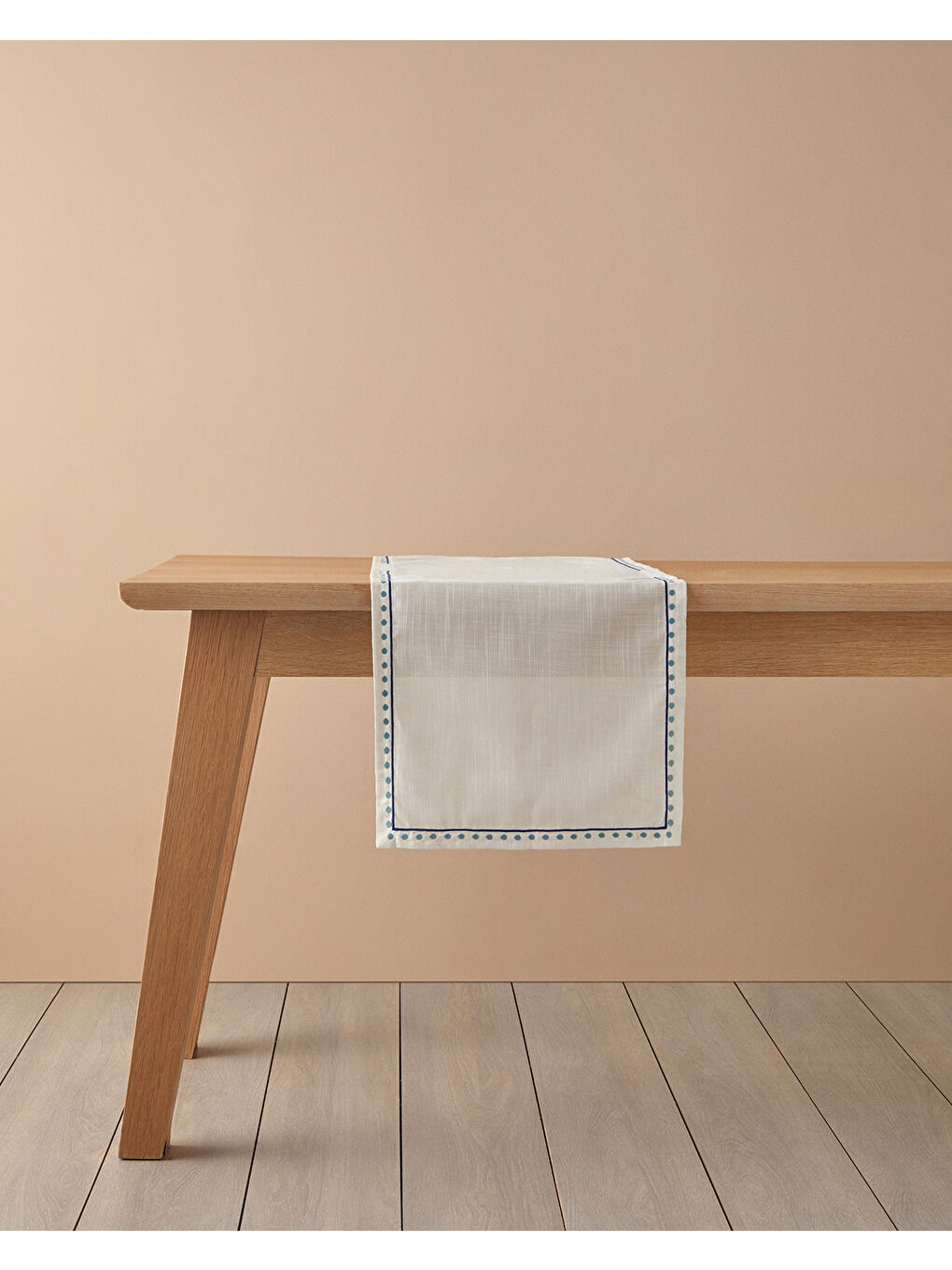 Arzu Sabancı Bounce Polyester Runner 40x150 cm Krem - Mavi