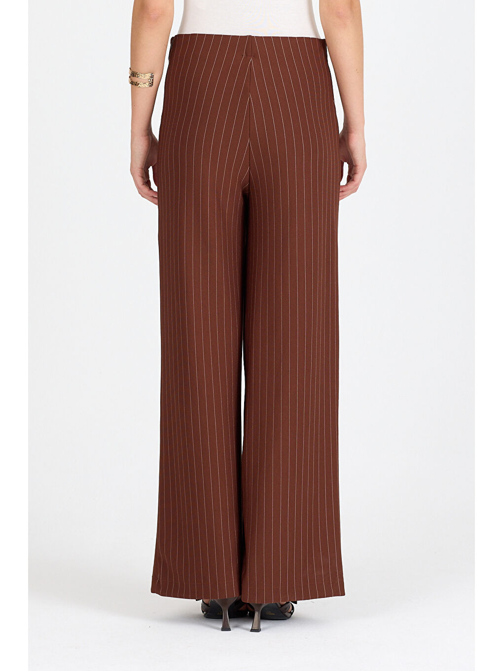 Kahverengi Kadın İspanyol Paça Pantolon 2041-3