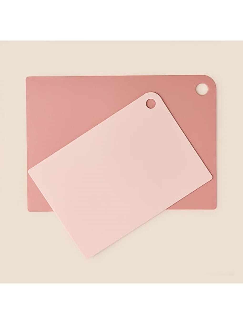 Karışık Kitchen 2'li Elastik Kesim Panosu - Pembe - 21x30 + 25x35 Cm-2