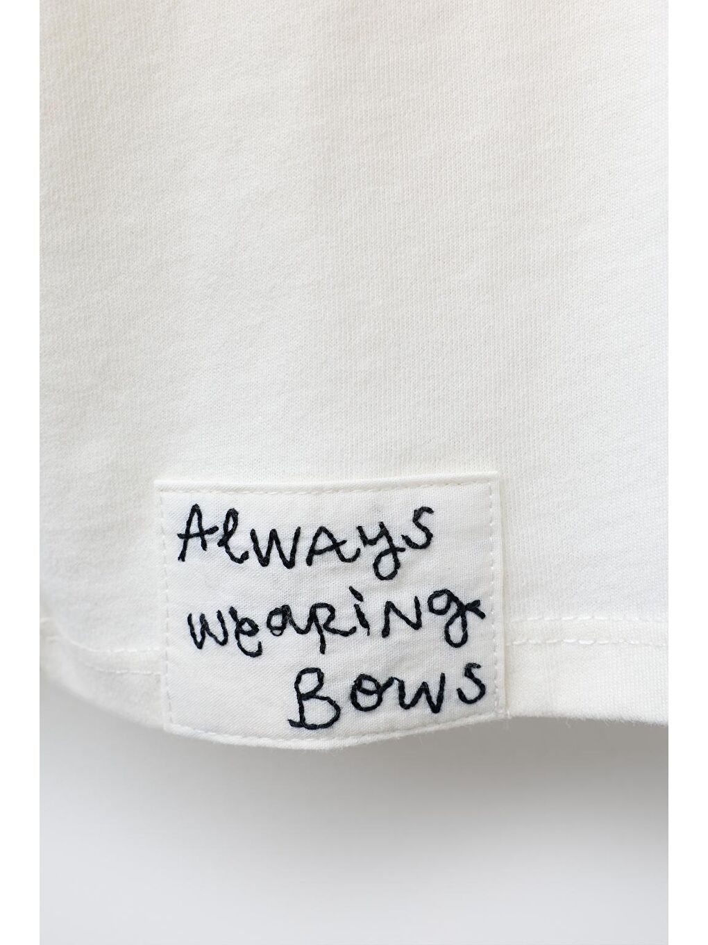 Kız Çocuk Pamuklu Ekru Fiyonk Baskılı Uzun Kollu T-Shirt-2