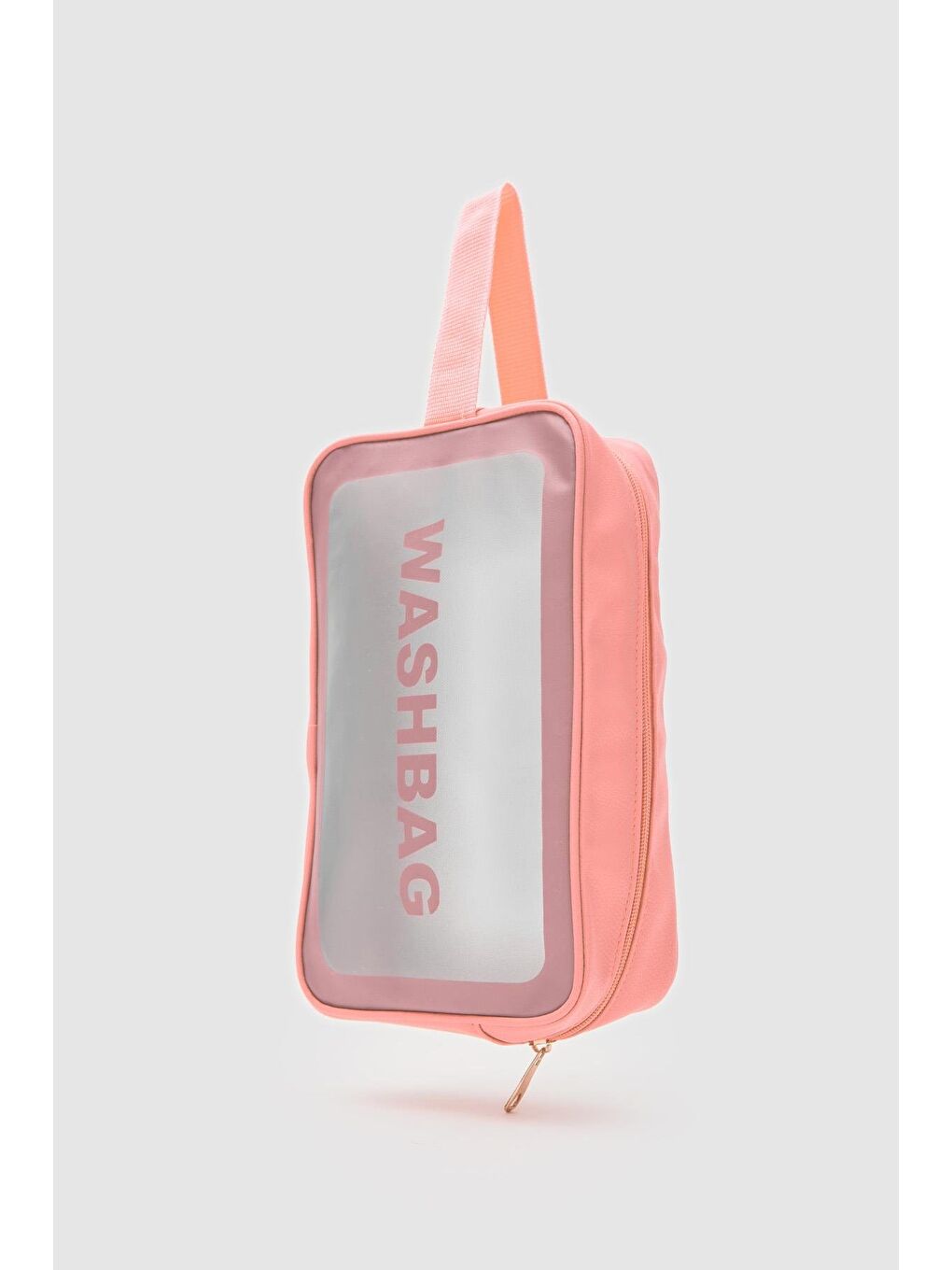 Wash Bag Su Geçirmez 3'Lü Kozmetik Çantası Somon-6