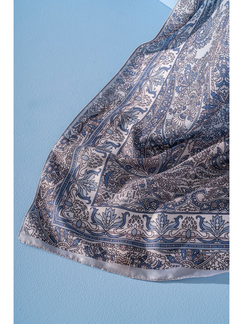 İndigo Kadın Etnik Desen Soft Nysa Şal-1
