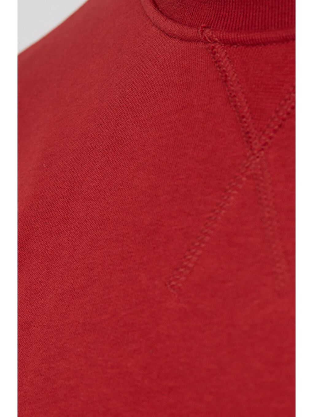 Kahverengi Unisex Relax Fit Rahat Kesim %100 Pamuk Basic Kiremit Bisiklet Yaka Sweatshirt-6