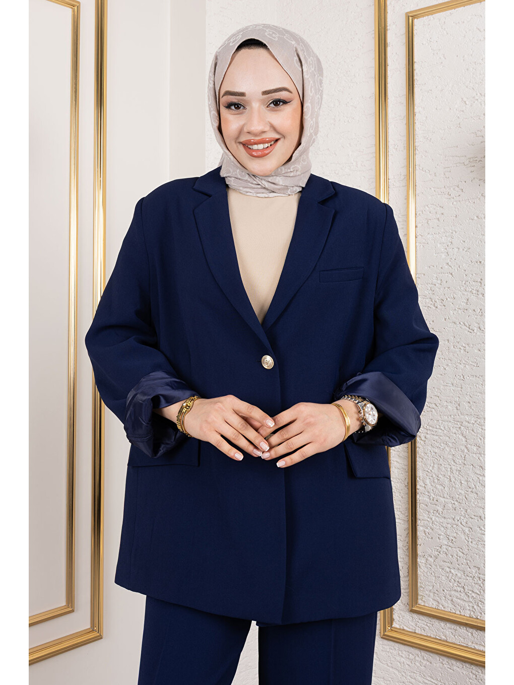 Premium Blazer Takım TSD250116 Lacivert-1