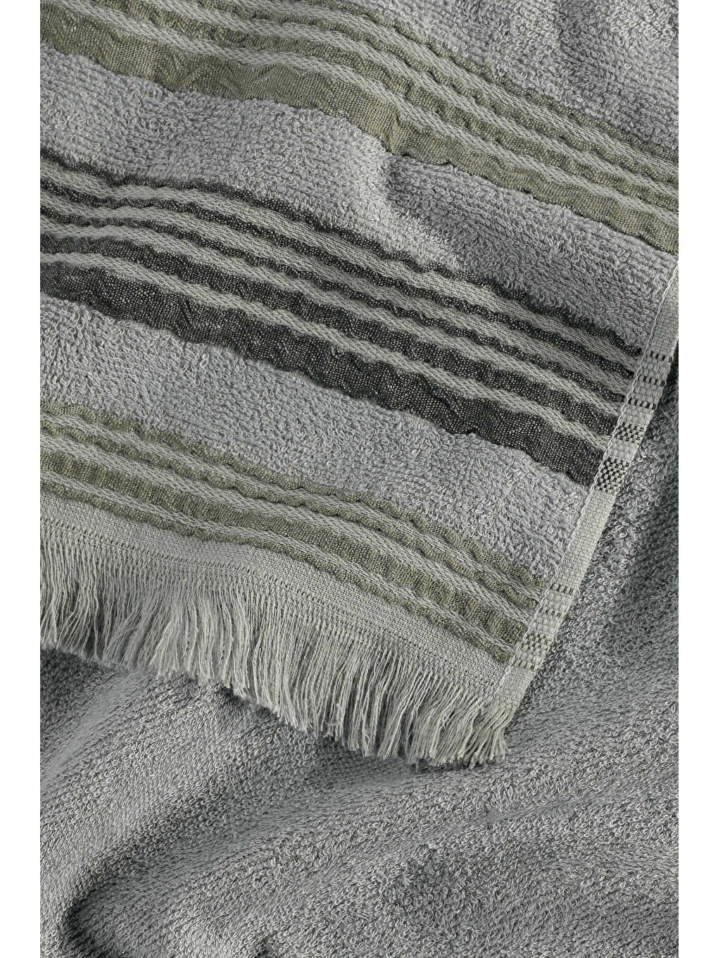 Yeşil New Derin Bambu Banyo Havlusu 80x150 Cm Moss-1