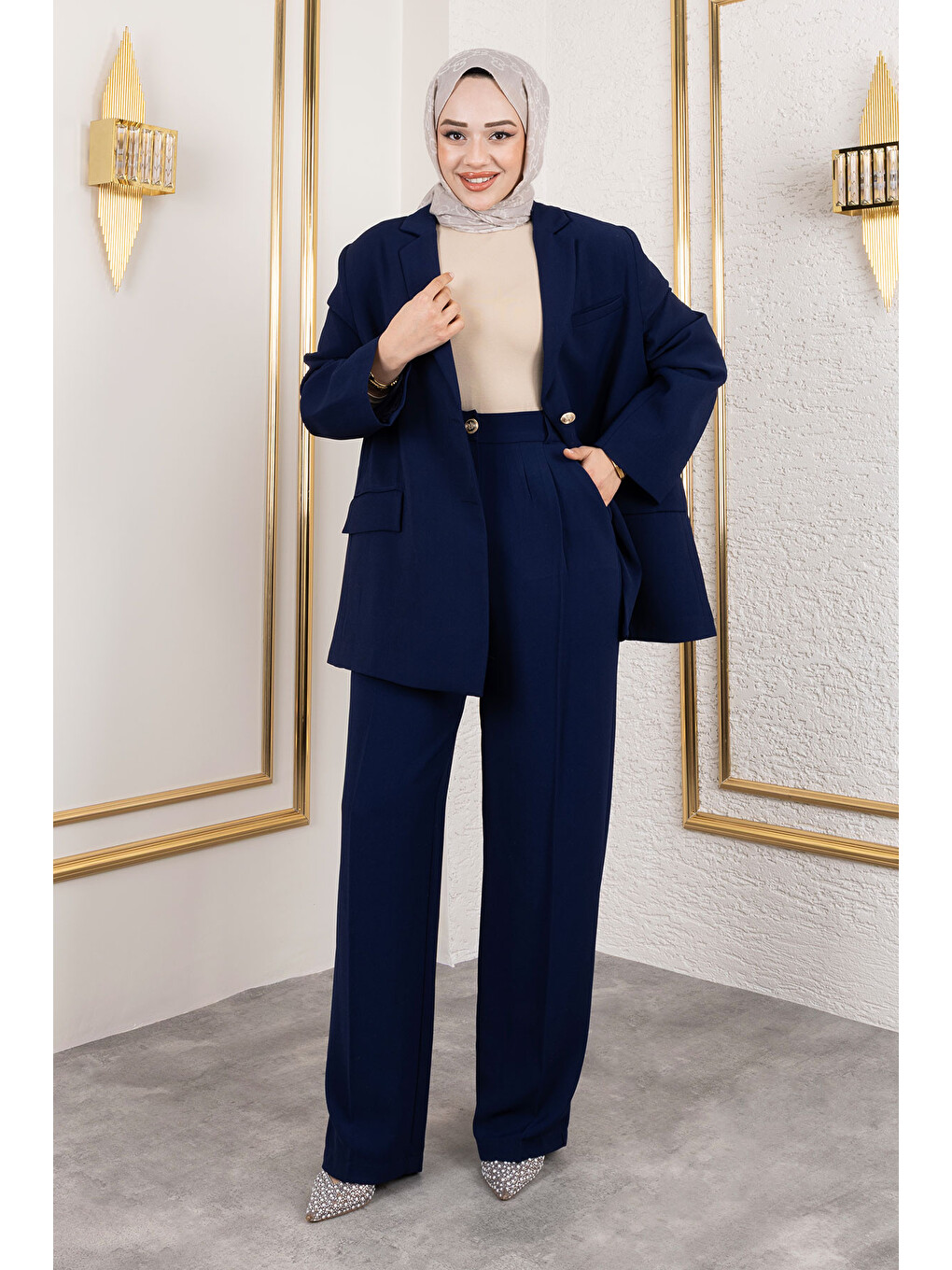Premium Blazer Takım TSD250116 Lacivert-2