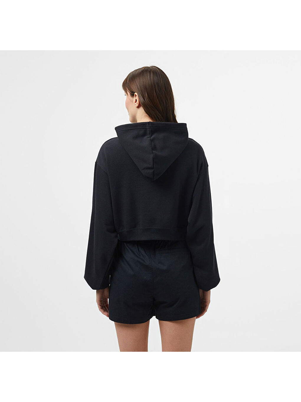 Chuck Taylor Boxy Kadın Siyah Kapüşonlu Sweatshirt-1