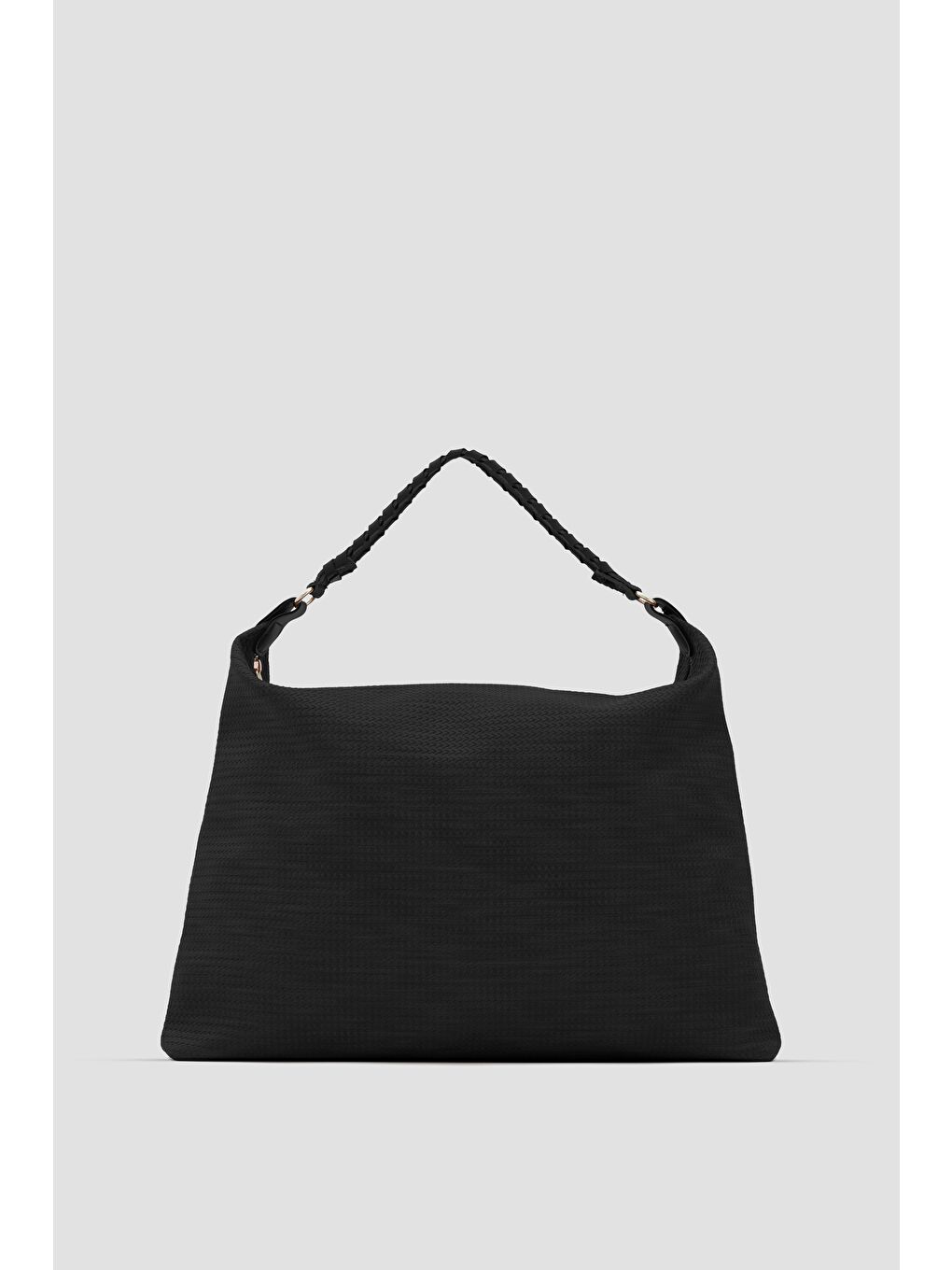 Polly Örgülü Salaş Omuz Çantası Siyah