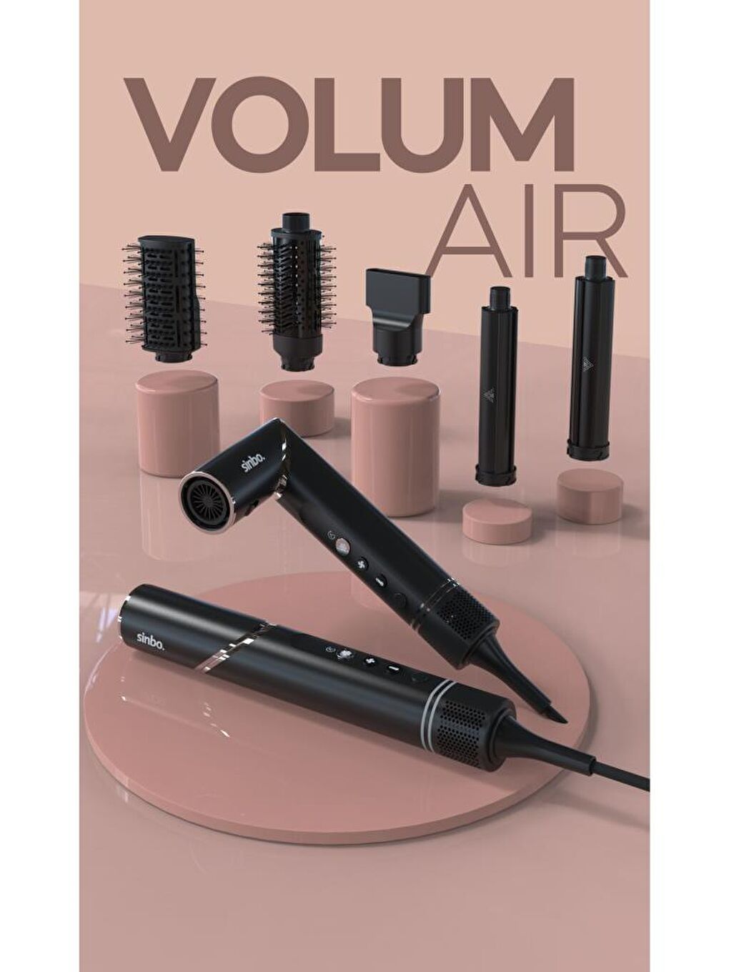 SHD-1720 - VolumAir 5 In 1 Katlanabilir Air Saç Kurutma ve Şekillendirme Sistemi