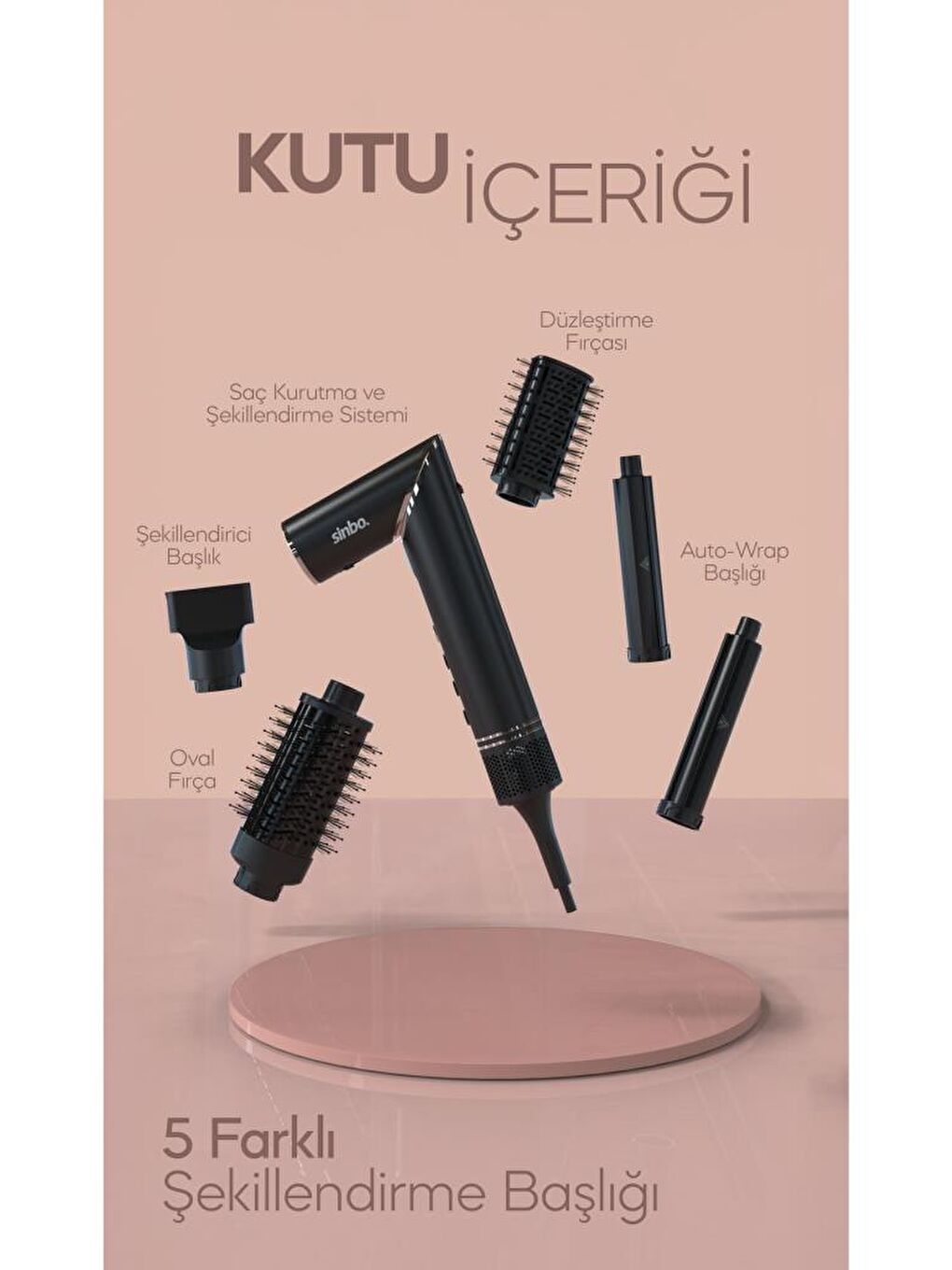 SHD-1720 - VolumAir 5 In 1 Katlanabilir Air Saç Kurutma ve Şekillendirme Sistemi-1