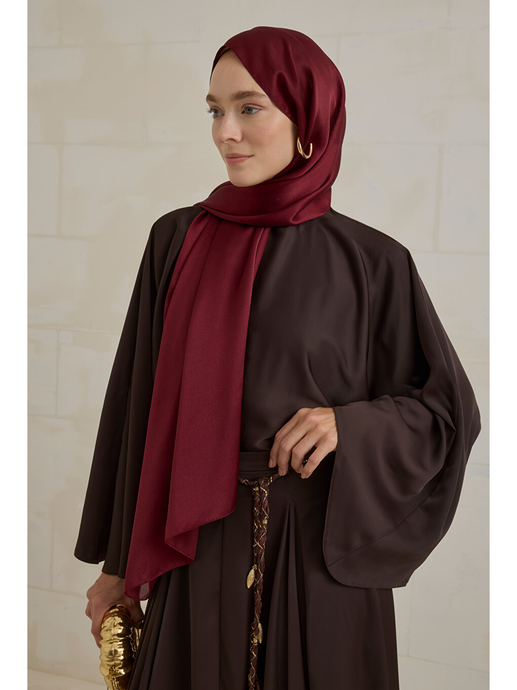 Kahverengi Yarasa Kol Dökümlü Takım Acı Kahve-3
