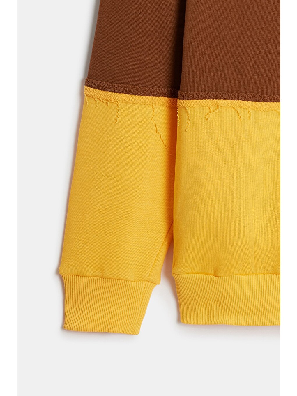 Sarı Erkek Günlük Sweatshirt Bisiklet Yaka Regular Kalıp 3 İplik-1