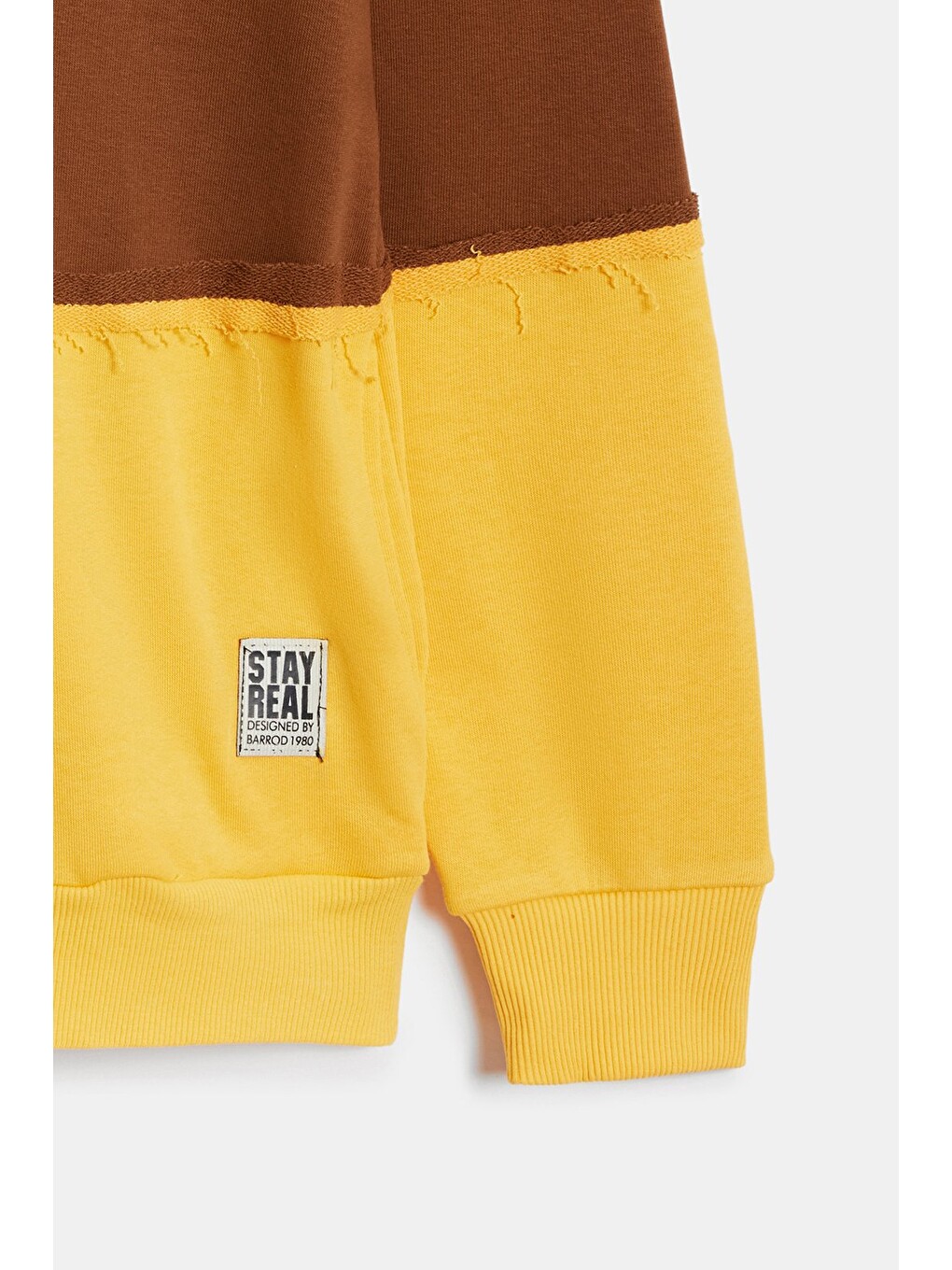 Sarı Erkek Günlük Sweatshirt Bisiklet Yaka Regular Kalıp 3 İplik-2