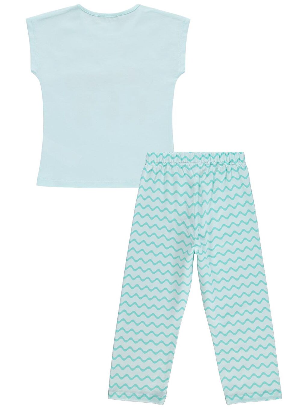 Girls Mermaid Baskılı 2-5 Yaş Pijama Takımı - Yeşil-2