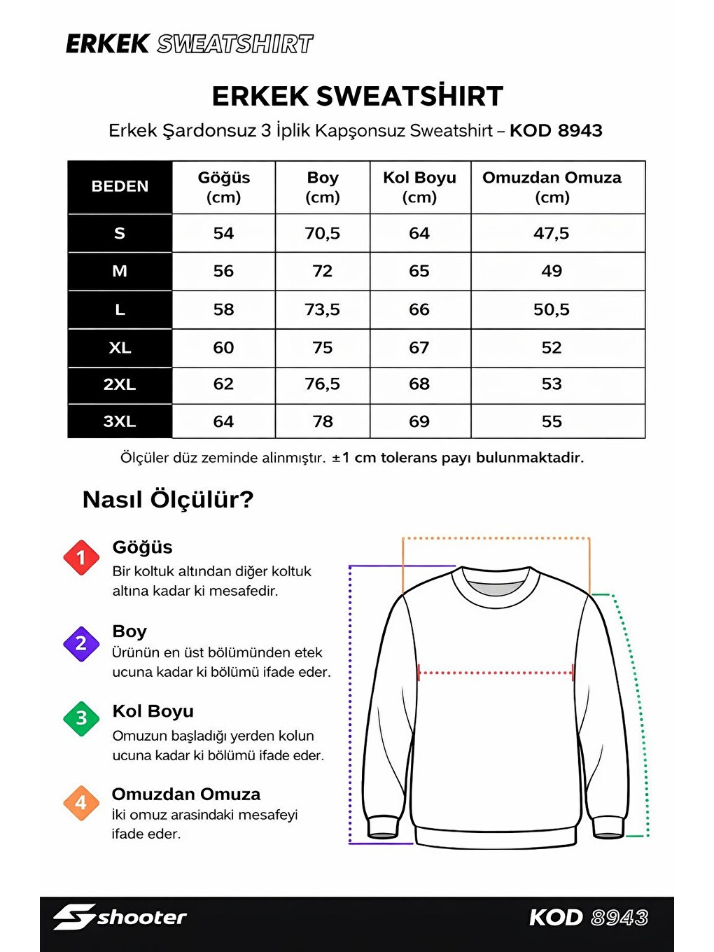 Sarı Erkek Günlük Sweatshirt Bisiklet Yaka Regular Kalıp 3 İplik-4