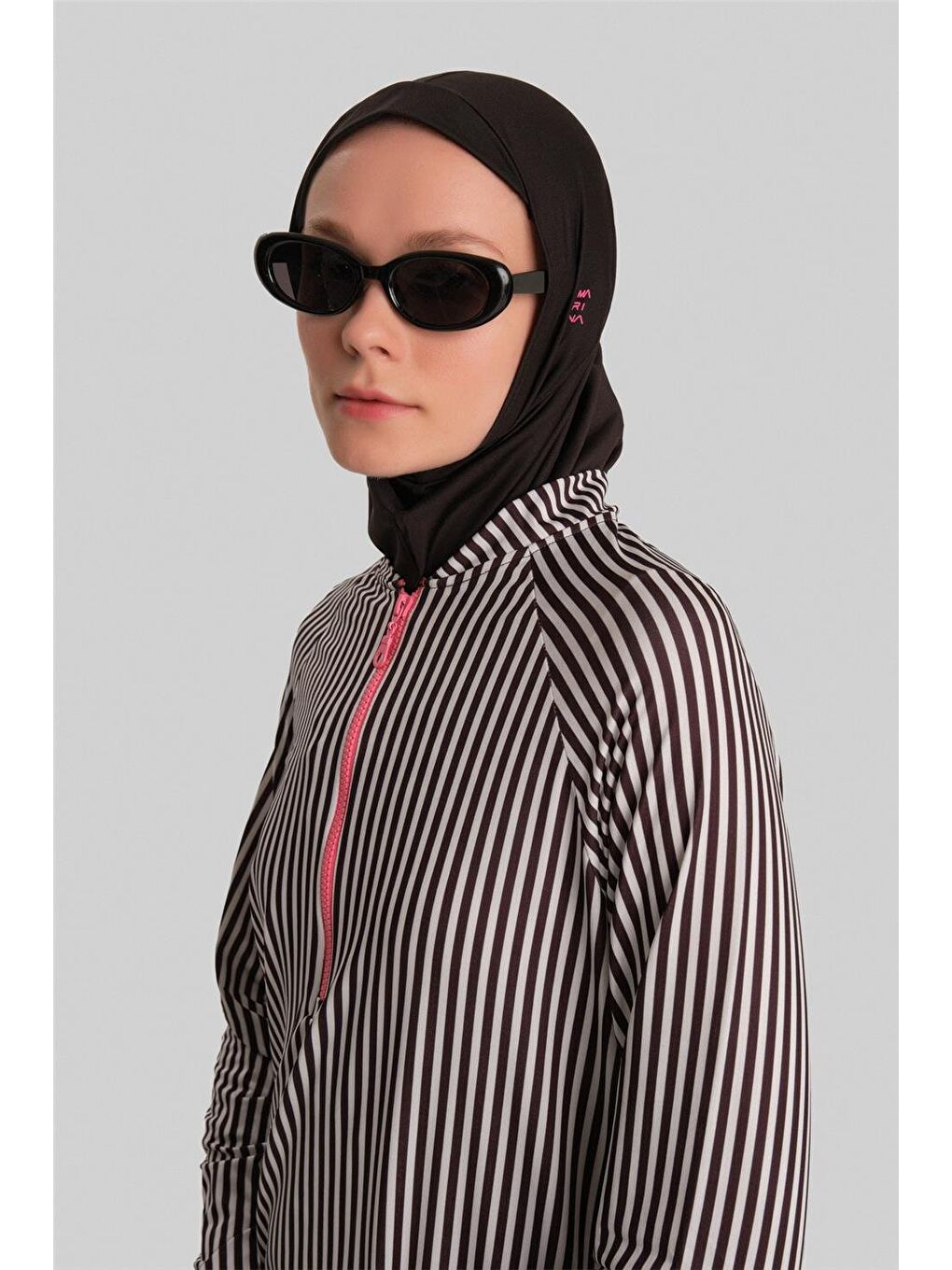 Tesettür Mayo 24Yd8912 Siyah - Beyaz-2