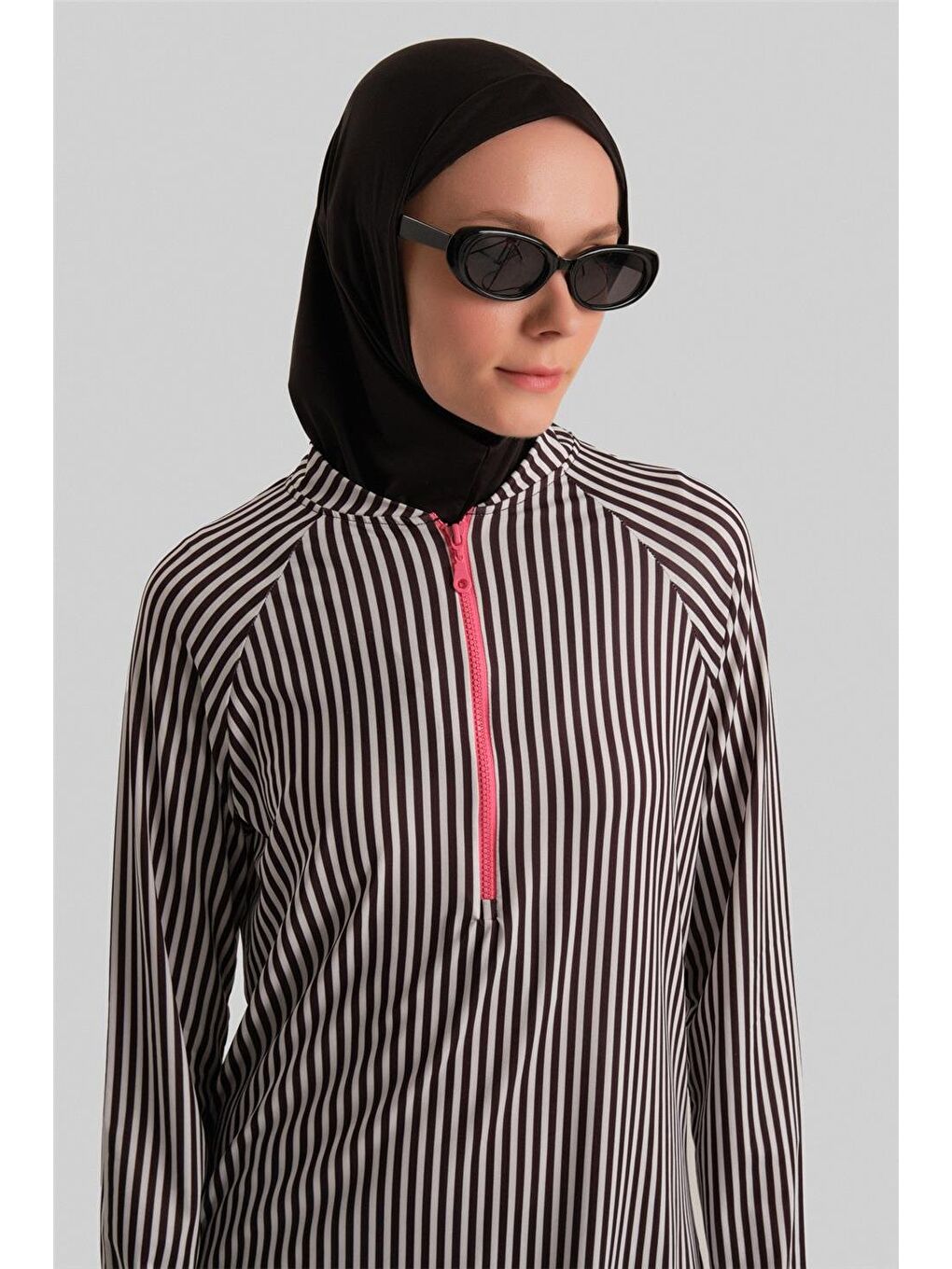 Tesettür Mayo 24Yd8912 Siyah - Beyaz-3