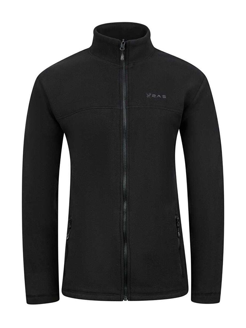 Utah Erkek Tam Fermuarlı Polar Siyah