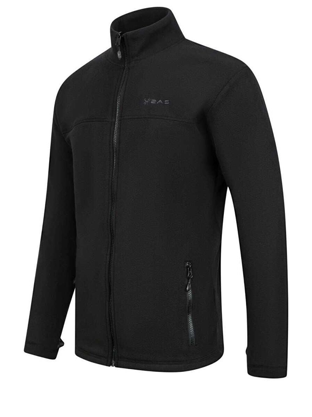 Utah Erkek Tam Fermuarlı Polar Siyah-1