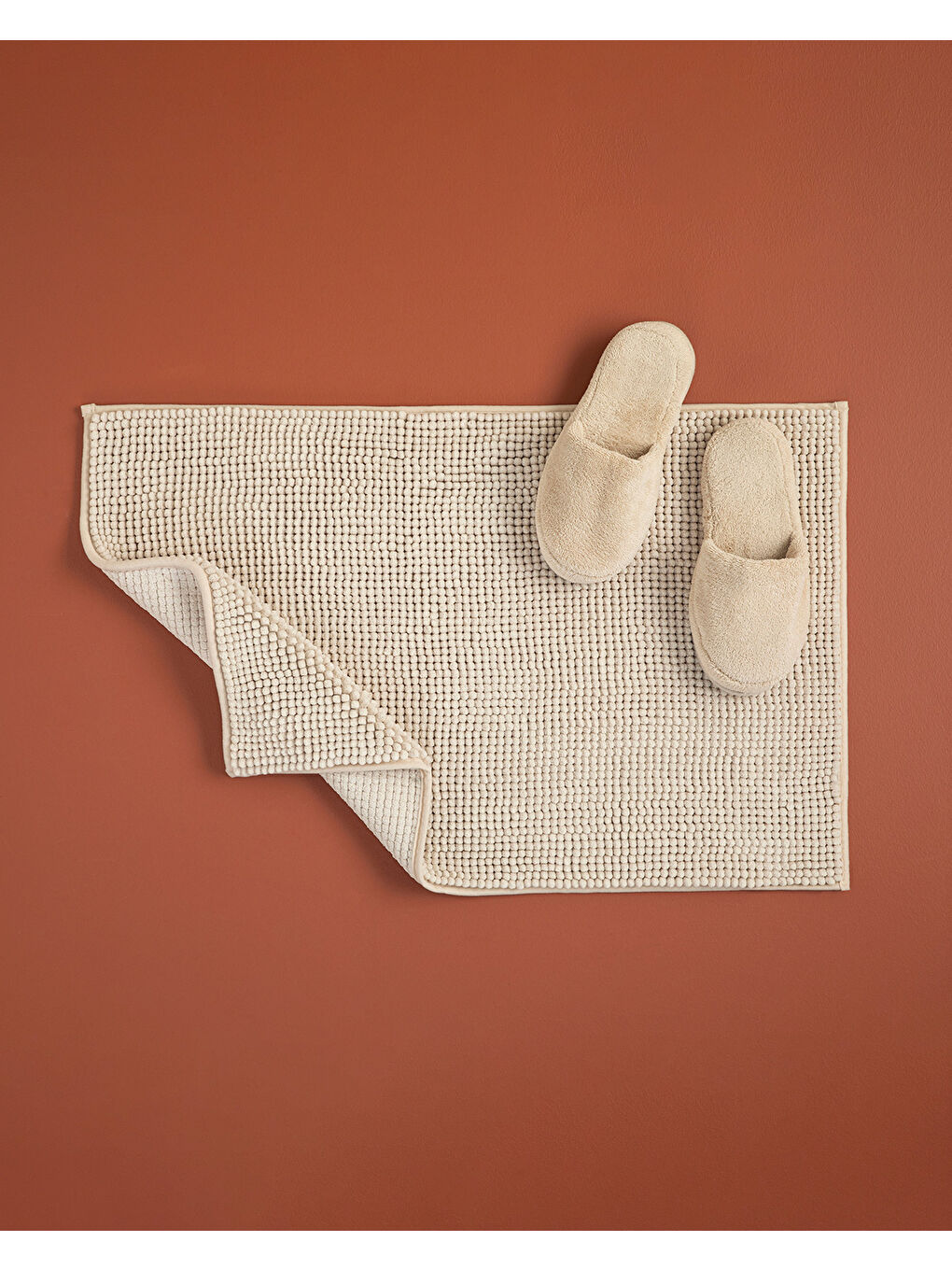 Paige Makarna Banyo Paspası Seti Bej-1