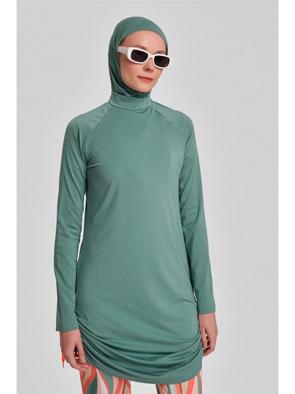 Yeşil Tesettür Mayo 24Yd8915 Petrol