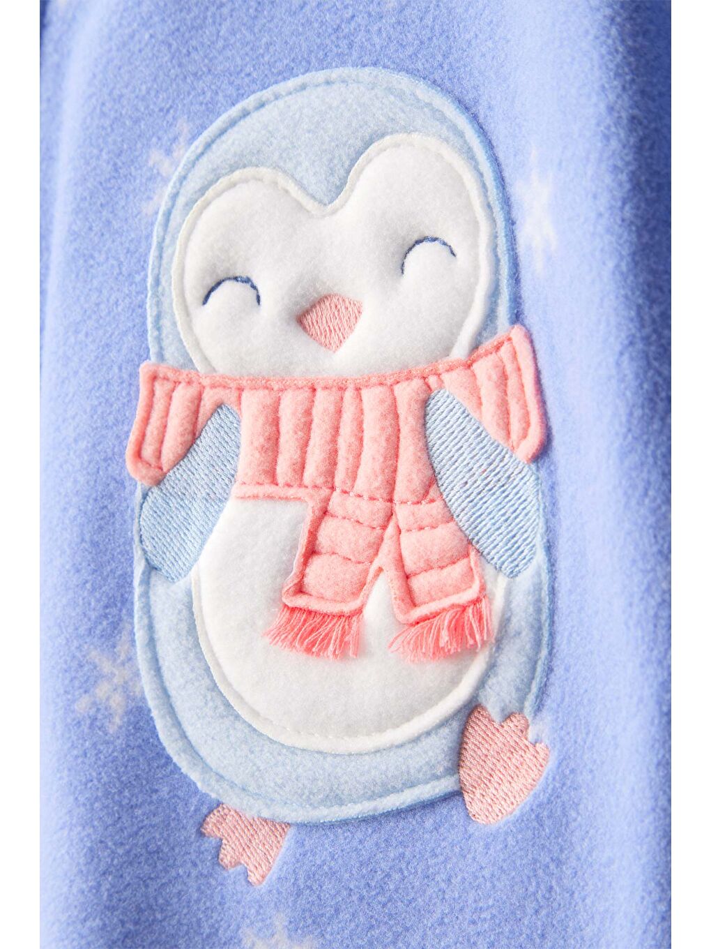 Kız Bebek Mavi Polar Tulum-1