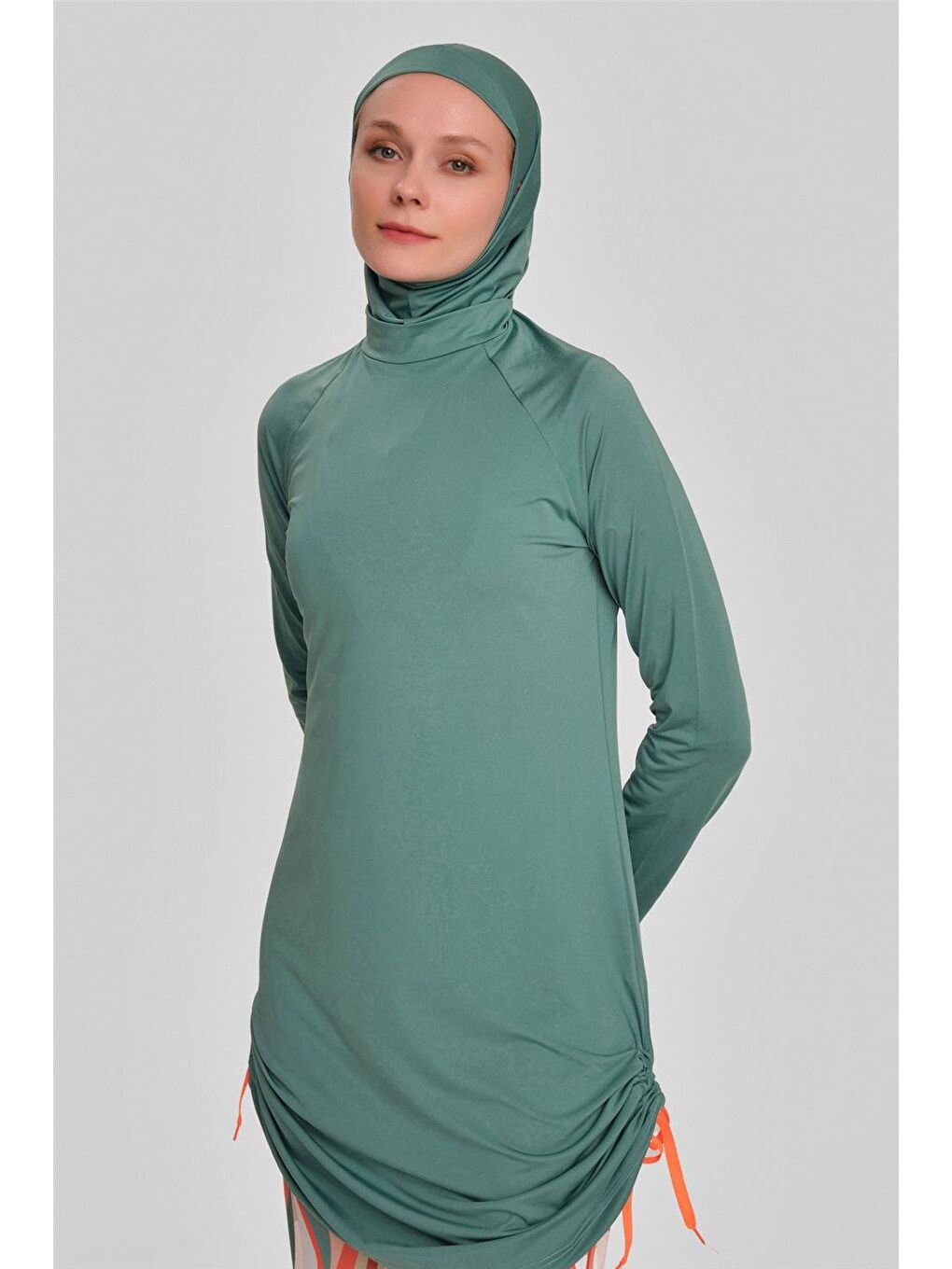 Yeşil Tesettür Mayo 24Yd8915 Petrol-5