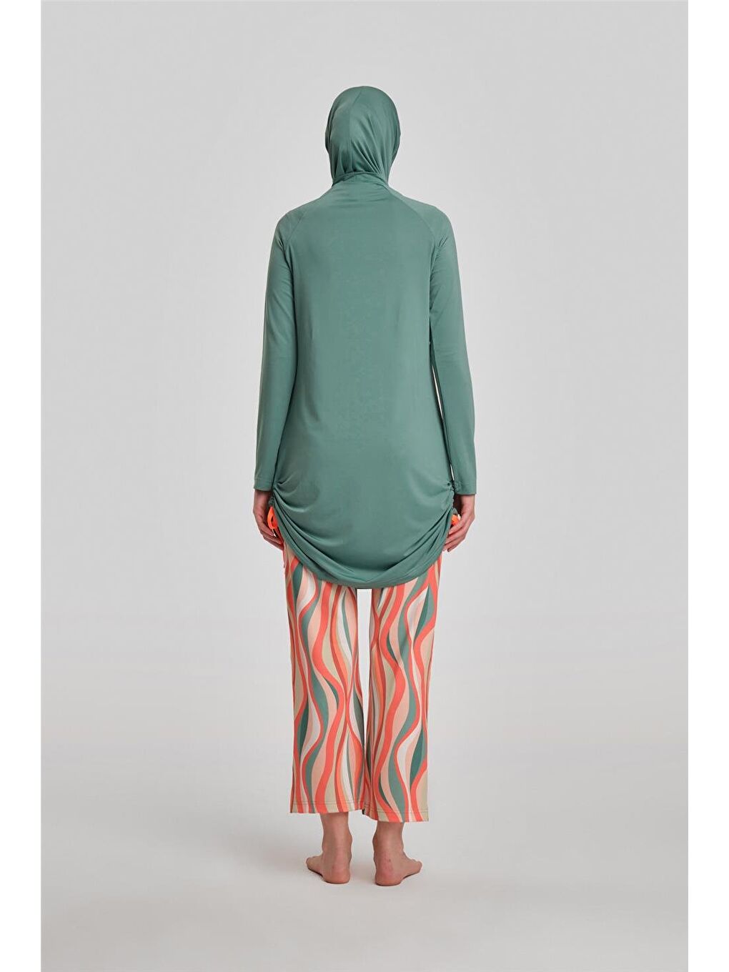 Yeşil Tesettür Mayo 24Yd8915 Petrol-6