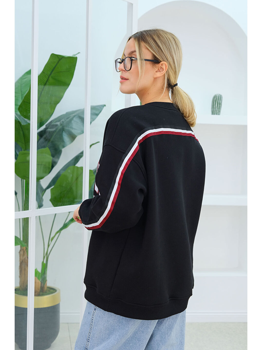 Locco Moda Boston Baskılı Sweat Siyah - 4